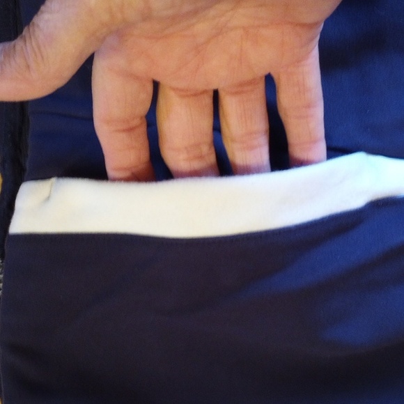 Chico's Navy Blue Pants with White Stripes - Picture 4 of 4